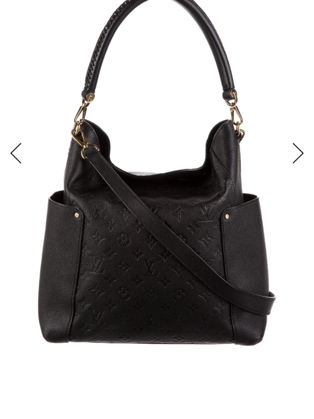 Louis Vuitton Monogram Empreinte Bagatelle Hobo 2015 Black Leather EUC